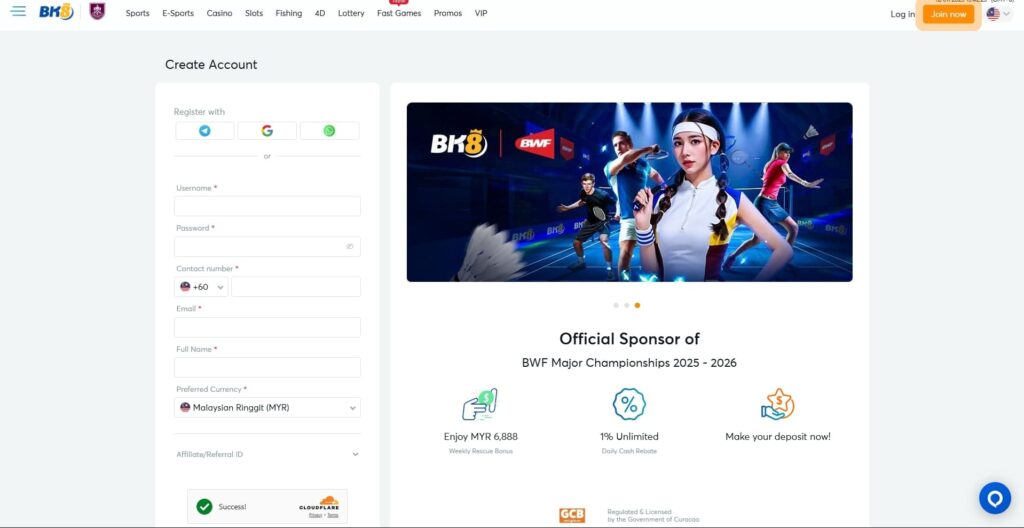 BK8 register